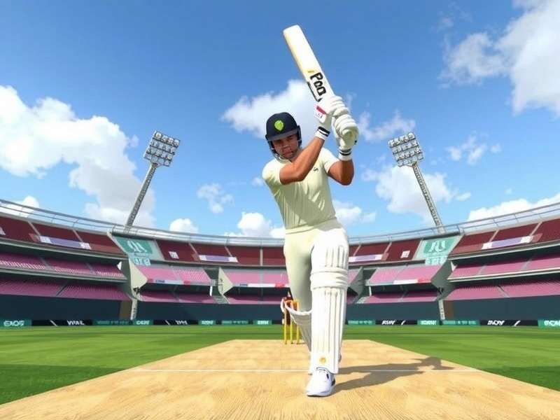 Master the art of batting in VR Cricket Grand Slam Player hitting a six in VR Cricket Grand Slam