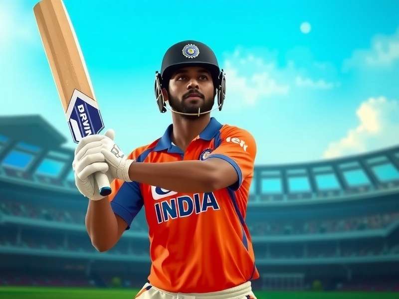 Learn batting strategies from Indian pros in VR Cricket Grand Slam Indian player demonstrating batting technique in VR Cricket Grand Slam