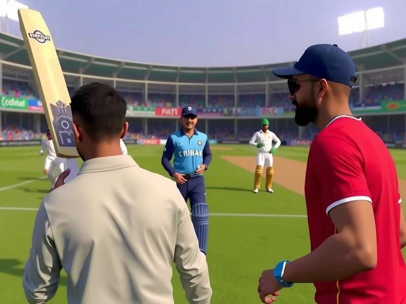 Indians love playing VR Cricket Grand Slam with friends Group of Indian friends playing VR Cricket Grand Slam together